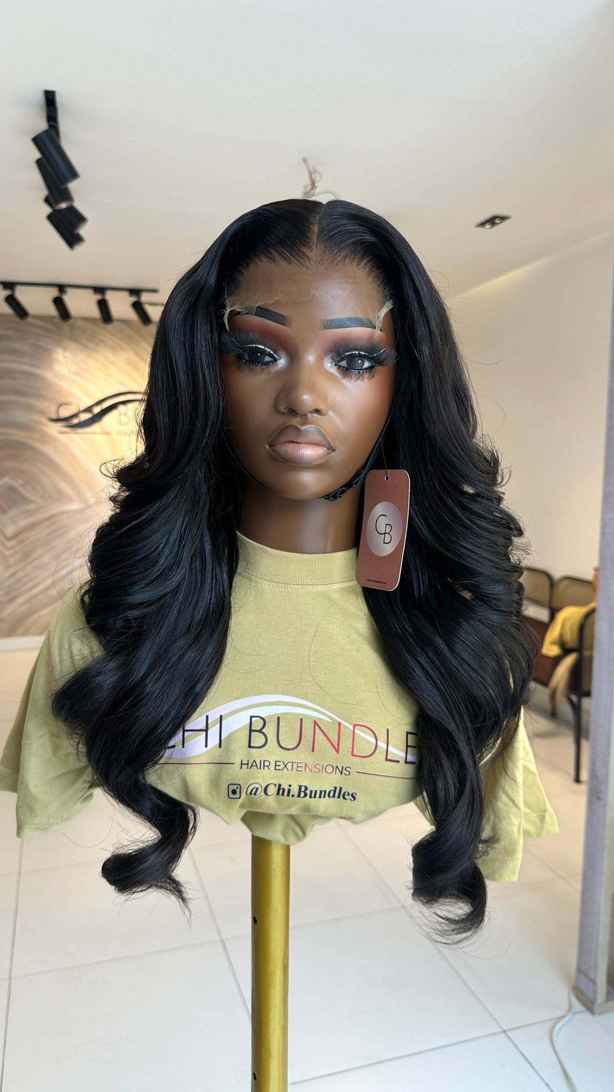 26”jet black bouncy W/closure /HD