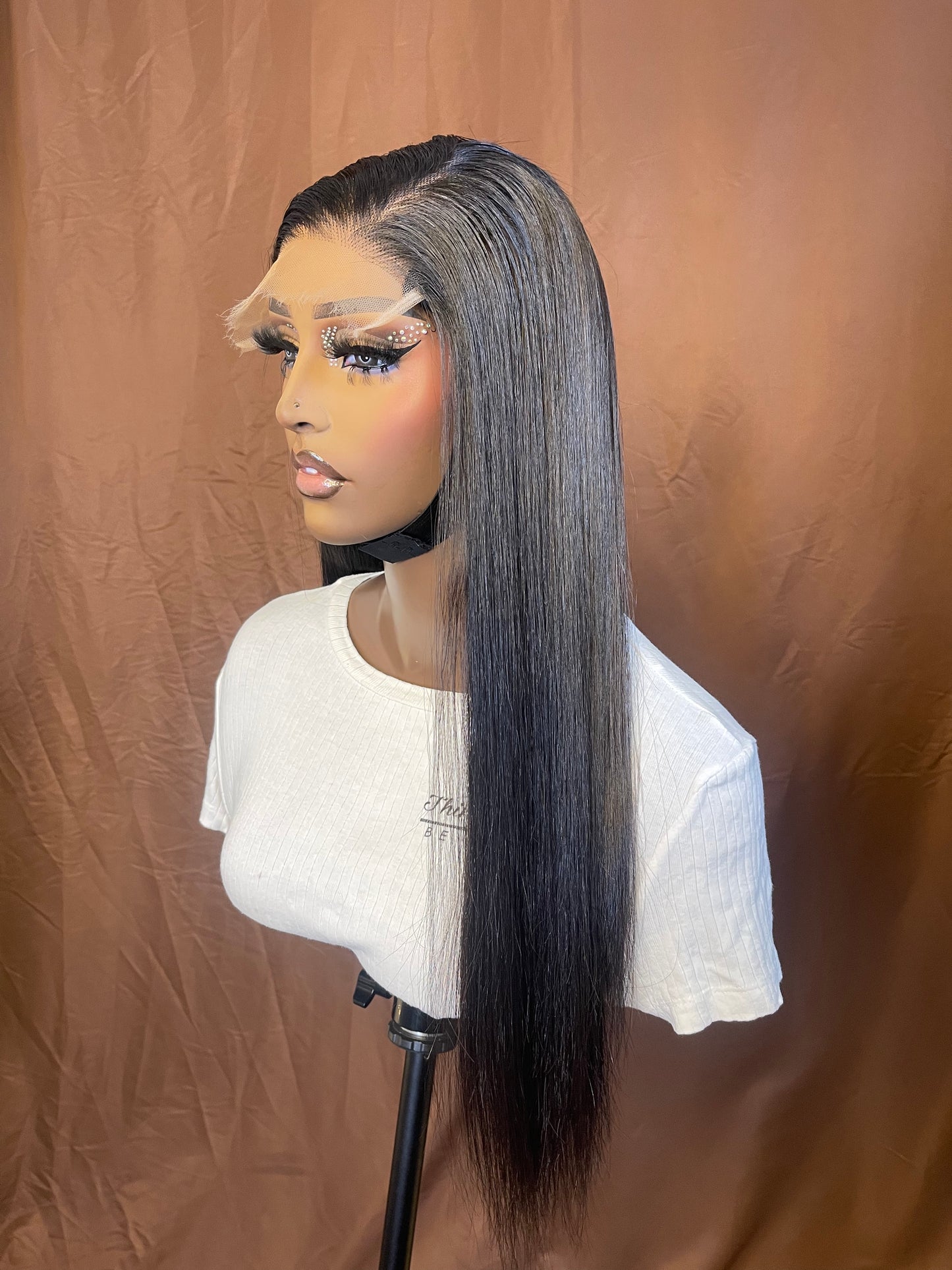 18” Black bone straight w/ a closure/frontal