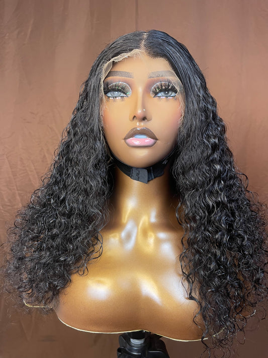 14” Black deep curls w/ a closure/frontal