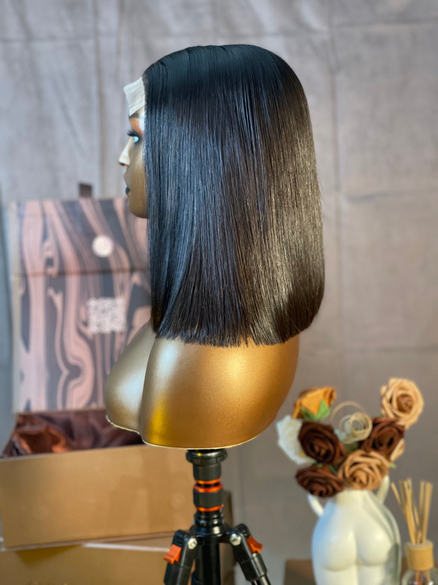 10” Black Bone straight w/ closure/frontal